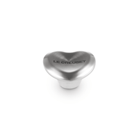 Bouton Le Creuset en acier inoxydable - Cœur - Argent - 5 cm