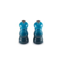 Le Creuset - Set van 2 Kleine Molens Deep Teal 11cm Peper- en Zoutmolen set Le Creuset