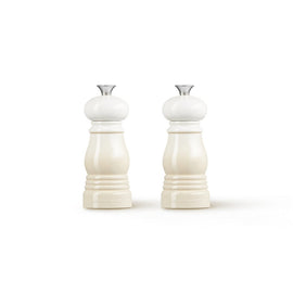 Le Creuset - Set van 2 Kleine Molens Meringue 11cm Le Creuset - Set van 2 Kleine Molens Meringue 11cm Peper- en Zoutmolen set Le Creuset