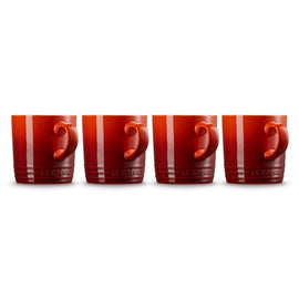 Le Creuset - Set van 4 Mokken Kersenrood 0,35l Le Creuset - Set van 4 Mokken Kersenrood 0,35l Mok Le Creuset
