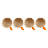 Le Creuset - Set van 4 Mokken Oranjerood 0,35l Mok Le Creuset