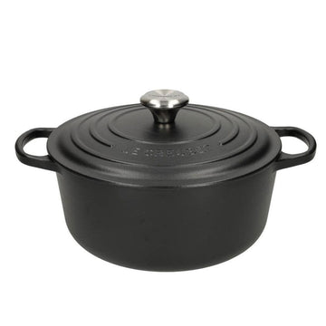 Le Creuset - Signature Braadpan Mat Zwart 24 cm (zwart interieur) Braadpan Le Creuset