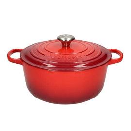 Le Creuset - Signature Braadpan Kersenrood 28 cm Le Creuset - Signature Campagnard Braadpan Kersenrood 28 cm Braadpan Le Creuset