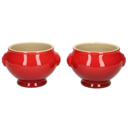 LeCreuset - Bols à soupe set de 2 Rouge cerise 11cm 0,6l Bezig met laden...