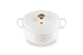 Le Creuset - Stoofpan Rond met Hartmotief in Geëmailleerd Gietijzer Le Creuset - Stoofpan Rond met Hartmotief in Geëmailleerd Gietijzer Braadpan Le Creuset