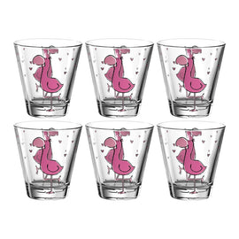 Leonardo - Tuimelaar 215ml flamingo Bambini Leonardo - Drinkglas Bambini Flamingo 215ml Leonardo