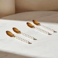 Lepelclub - Koffielepels - Parel - Set Van 4 LepelClub