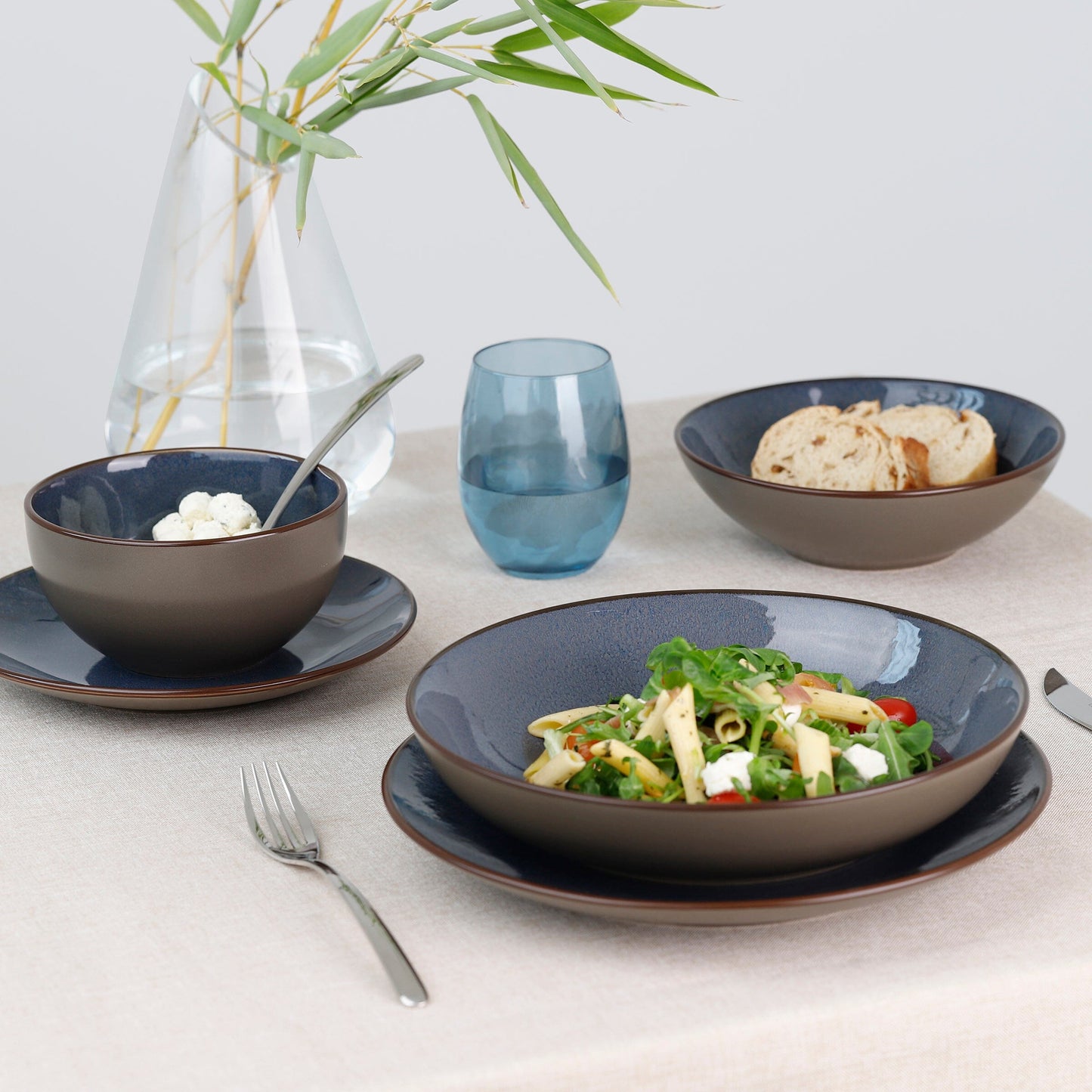 Medard de Noblat - Feeling Indigo - Gourmet plate 24.5 cm (set of 6) Gourmetbord Medard de Noblat