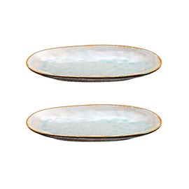 Medard de Noblat - Shadow Aqua Extra Grote Serveerschaal 36 x 22 cm (set van 2) Medard de Noblat - Shadow Aqua Extra Grote Serveerschaal 36 x 22 cm (set van 2) Serveerschaal Medard de Noblat