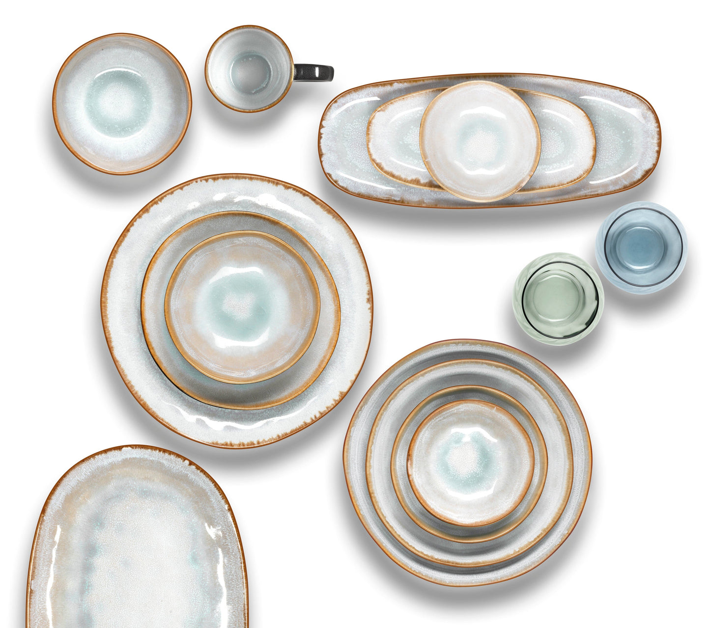 Medard de Noblat - Shadow Aqua Kleine Kommen 12 cm (set van 6) Kommen Medard de Noblat