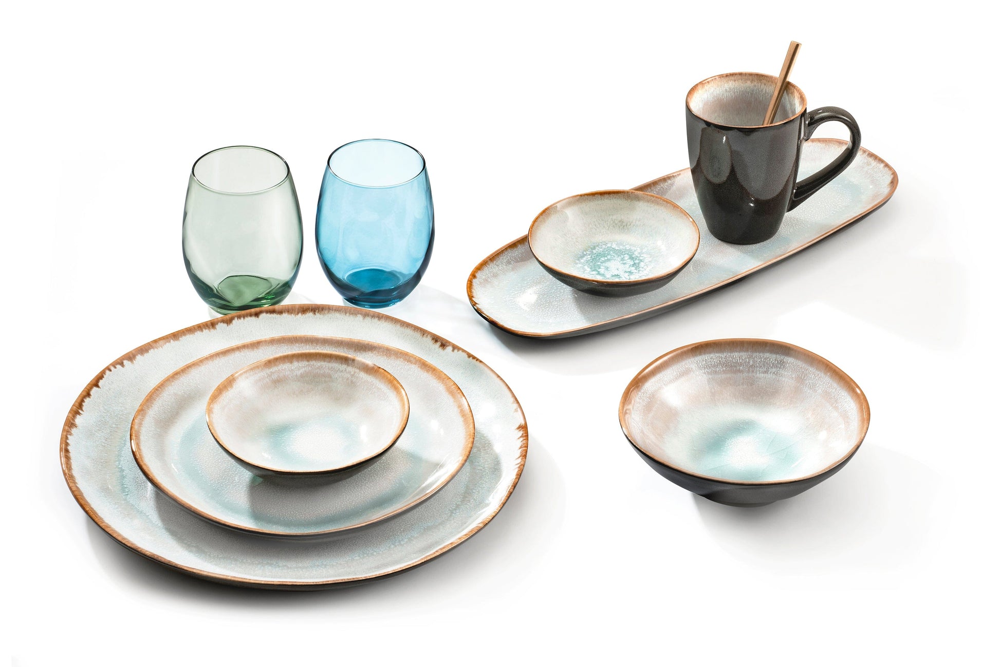 Medard de Noblat - Shadow Aqua Kleine Kommen 12 cm (set van 6) Kommen Medard de Noblat
