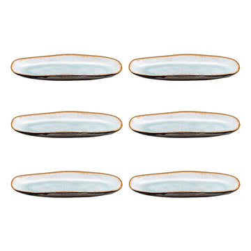 Medard de Noblat - Shadow Aqua Kleine Serveerschaal 23 x 11 cm (set van 6) Serveerschaal Medard de Noblat