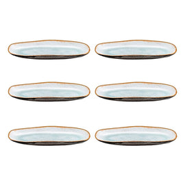 Medard de Noblat - Shadow Aqua Kleine Serveerschaal 23 x 11 cm (set van 6) Medard de Noblat - Shadow Aqua Kleine Serveerschaal 23 x 11 cm (set van 6) Serveerschaal Medard de Noblat
