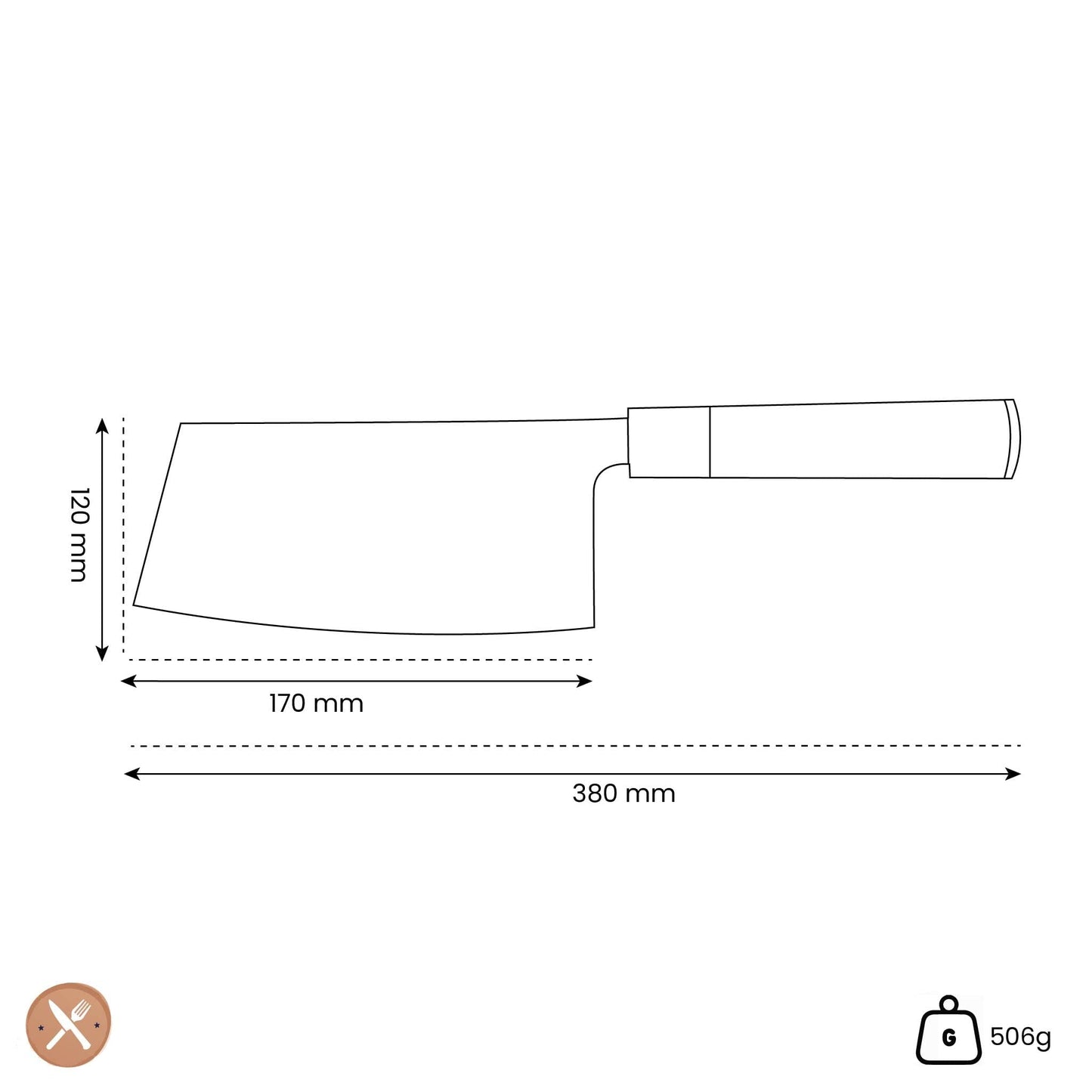 Satake Ame - Chinees Hakmes 17 cm Hakmes Satake