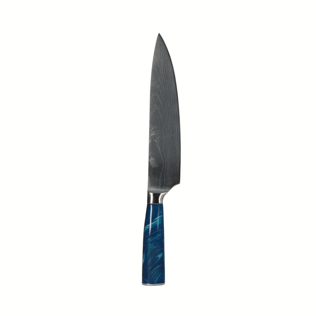 Shinrai Japan - Damascus Print Epoxy Sapphire Koksmes 20 cm Koksmes Shinrai Japan