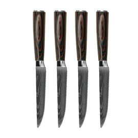 Shinrai Knives - Damascus Print 4 Steakmessen Shinrai Knives - Damascus Print 4 Steakmessen Steakmessen Shinrai Knives
