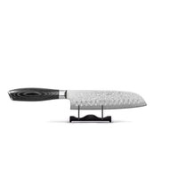 Shinrai Knives - Damast Pakka Wood 6-delige Messenset + Messenblok Rotate Messenset met blok Shinrai Knives