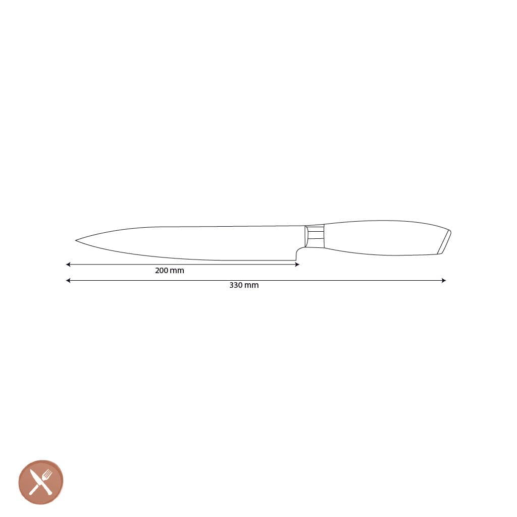 Shinrai Knives - Damast Pakka Wood Vleesmes 20 cm Vleesmes Shinrai Knives