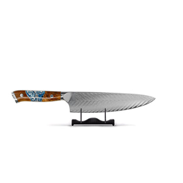 Shinrai Knives - Eclipse 3-delige Damascus Messenset - Koksmes + Nakiri + Santoku Messenset Shinrai Knives