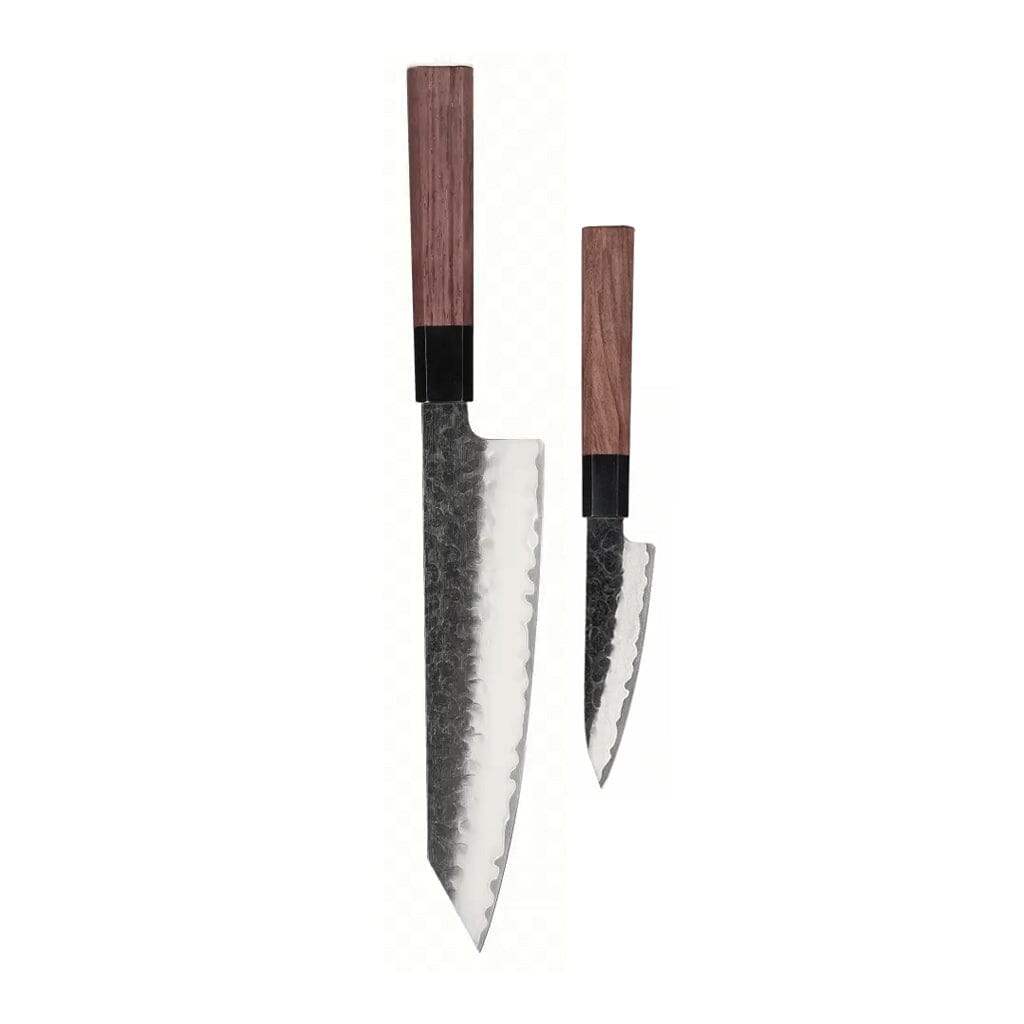 Shinrai Knives - Kurayami 2-delige Damascus Messenset - Kiritsuke + Schilmes Messenset Shinrai Knives