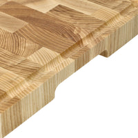 Planche à découper en frêne de luxe Shinrai Knives - Bois de bout - 35 × 25 × 2,5 cm