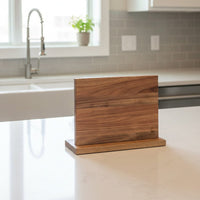 Couteaux Shinrai - Bloc magnétique double face pour couteaux - Bloc magnétique pour couteaux en bois d'acacia