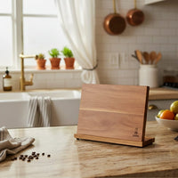 Couteaux Shinrai - Bloc magnétique à couteaux simple face - Bloc magnétique à couteaux en bois d'acacia