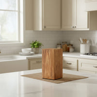 Couteaux Shinrai - Bloc magnétique rotatif pour couteaux - Bloc magnétique pour couteaux en bois d'acacia - Couteaux Shinrai