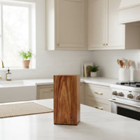 Couteaux Shinrai - Bloc magnétique rotatif pour couteaux - Bloc magnétique pour couteaux en bois d'acacia - Couteaux Shinrai