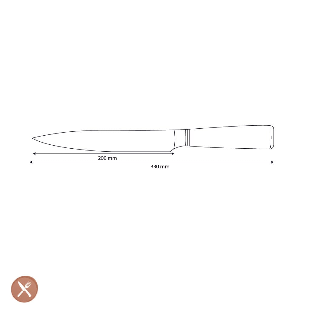 Shinrai Knives - Micarta Jewels Damascus Vleesmes 20 cm Vleesmes Shinrai Knives