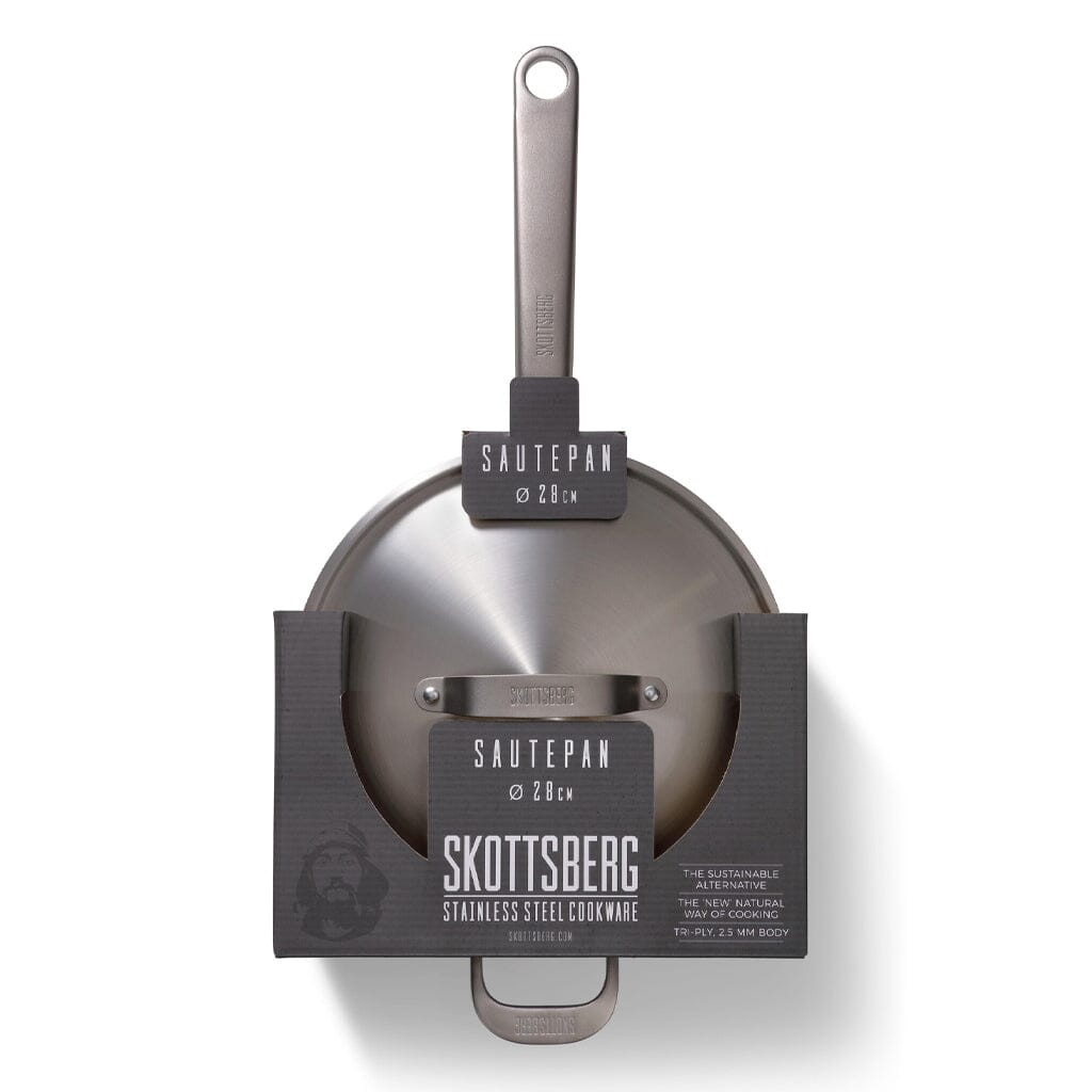 Skottsberg - Stainless Steel Hapjespan 28 cm met deksel Hapjespan Skottsberg