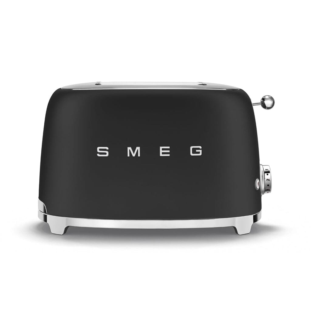 Smeg - Broodroosters | Mat Zwart | Jaren 50 | Toaster 2x2 Broodrooster Smeg