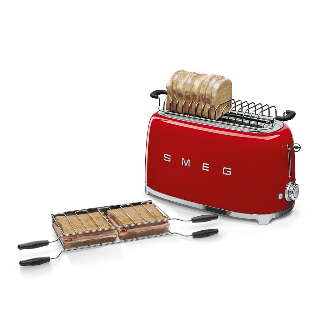 Smeg - Broodroosters | Rood | Jaren 50 | Toaster 2x4 Broodrooster Smeg