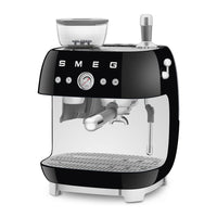 Smeg - Espressomachine | Zwart | Jaren 50 | Handmatige espressomachine met geïntegreerde bonenmaler Handmatige Espressomachine Smeg