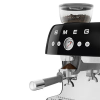 Smeg - Espressomachine | Zwart | Jaren 50 | Handmatige espressomachine met geïntegreerde bonenmaler Handmatige Espressomachine Smeg