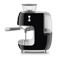 Smeg - Espressomachine | Zwart | Jaren 50 | Handmatige espressomachine met geïntegreerde bonenmaler Handmatige Espressomachine Smeg