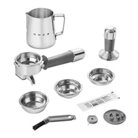 Smeg - Espressomachine | Zwart | Jaren 50 | Handmatige espressomachine met geïntegreerde bonenmaler Handmatige Espressomachine Smeg