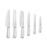 SMEG - Messenblok met 6 messen Creme Messenset met blok Smeg