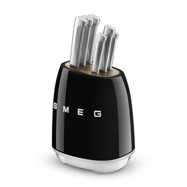 SMEG - Bloc à couteaux avec 6 couteaux Noir Bezig met laden...