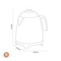 Smeg - Mini Waterkoker | Pastelblauw | Jaren 50 | Kettle Standard Waterkoker Smeg