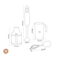 Smeg - Staafmixer | Pastel Blauw | Jaren 50 | Staafmixer met accessoires Staafmixer Smeg