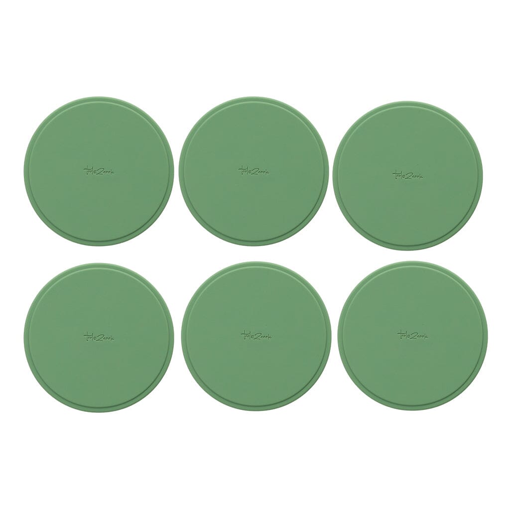 Tools2Cook - Siliconen Onderzetterset (7 stuks) Sage Green Onderzetter Tools2Cook