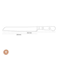 Wusthof - Classic Broodmes Met Precisie Dubbele Kartel 23 cm Broodmes Wusthof