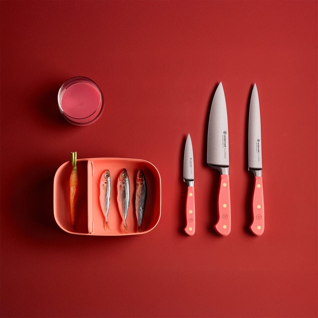 Wusthof - Classic Colour 7-delige messenset met blok Coral Peach Wusthof