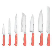 Wusthof - Classic Colour 7-delige messenset met blok Coral Peach Wusthof