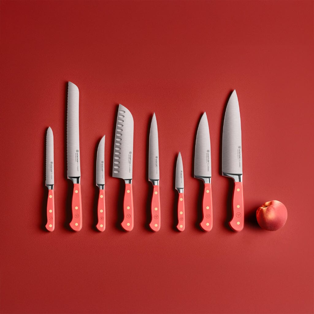 Wusthof - Classic Colour 7-delige messenset met blok Coral Peach Wusthof