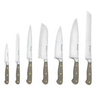 Wusthof - Classic Colour 7-delige messenset met blok Velvet Oyster Messenset met blok Wusthof