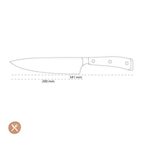 Wusthof - Classic Ikon Koksmes 20cm + Gratis bruin messenblok Koksmes Wusthof