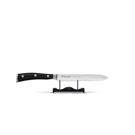 Wüsthof - Couteau à saucisses Classic Ikon avec bord ondulé 14 cm Bezig met laden...