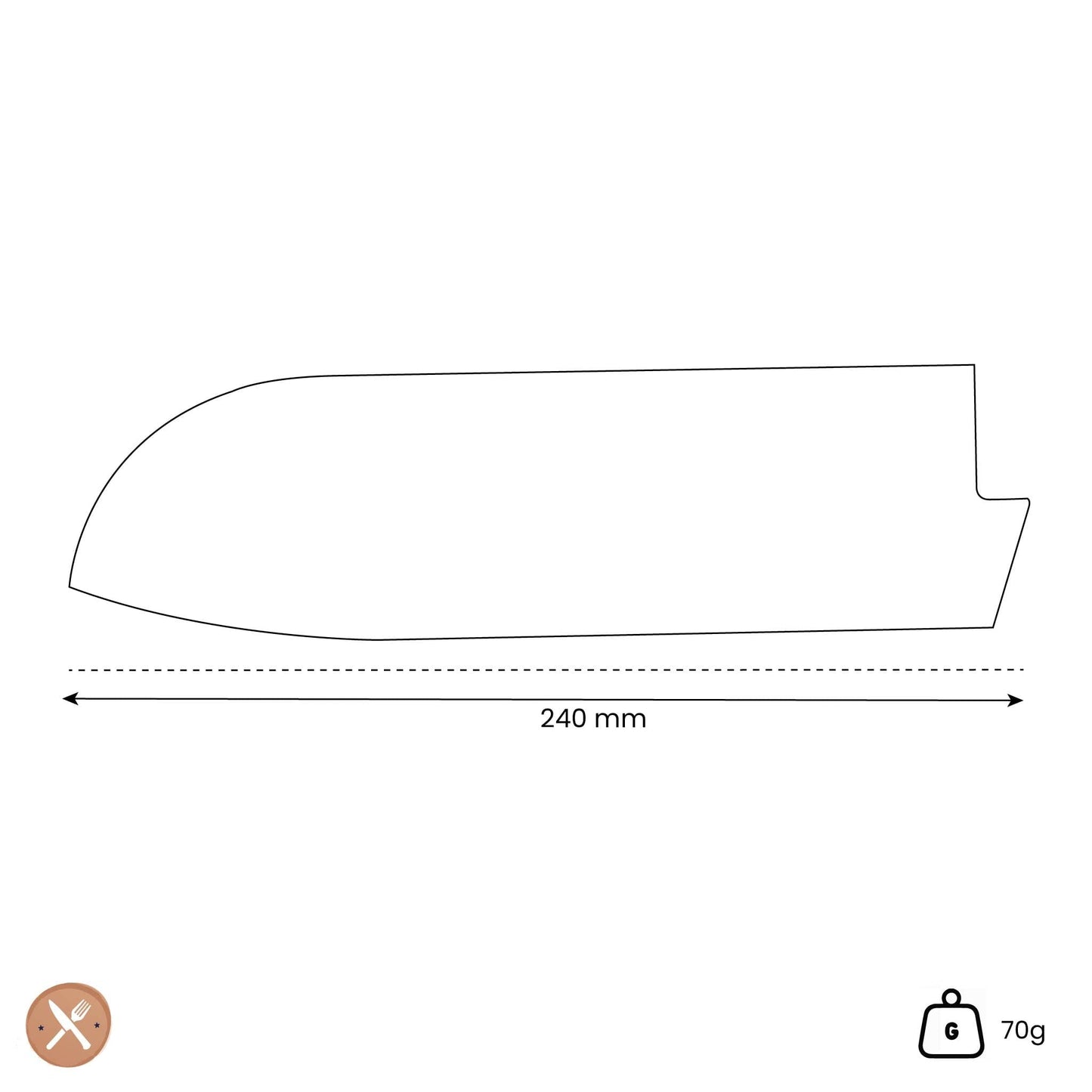 Yaxell - Kantana Mesbeschermer voor Kiritsuke mes 20 cm Messenbeschermer Yaxell